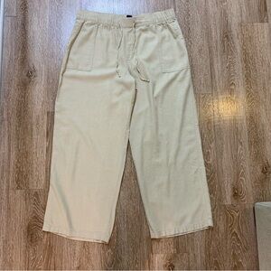 GAP Tan Linen Blend Wide Leg Pants Size XL